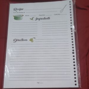 White Recipe  Set 50 Pages